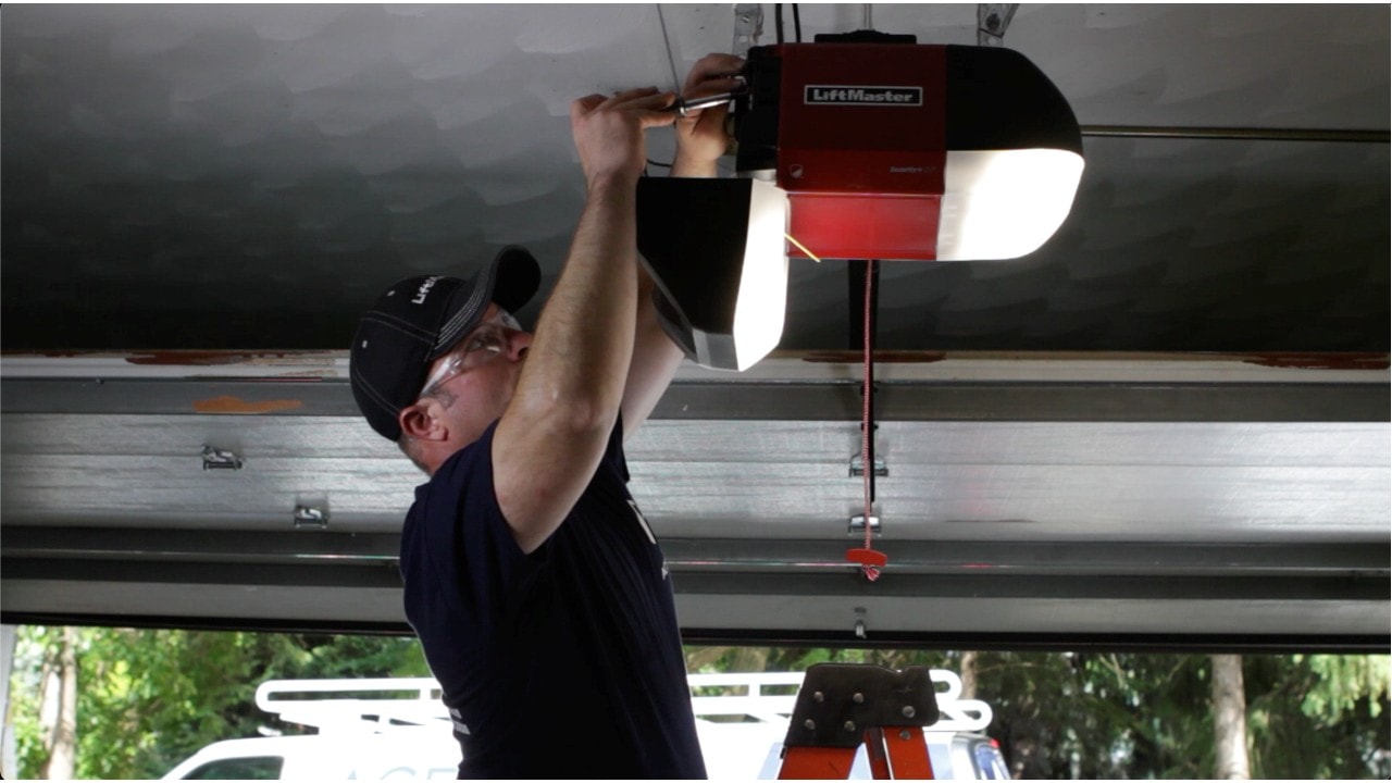 Garage door opener installation
